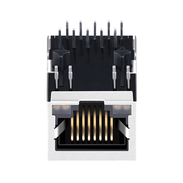 LPJG0860H4NL 100/1000 Base-T θηλυκός μαγνητικός σύνδεσμος RJ45 μονής θύρας, πράσινος και κίτρινος/εικόνα 2 LED πράσινου και κίτρινου χρώματος