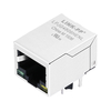 LPJG4806HENL Conector Ethernet Gigabit 100/1000 Base-T com guia magnética para baixo Led verde/amarelo imagem do polegar 1